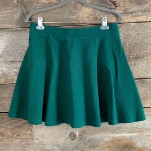 Dark green a line mini skirt